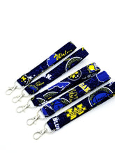 Load image into Gallery viewer, University of Michigan Key chain, Michigan Key Fob, Wolverine Key Chain, Michigan Wristlet
