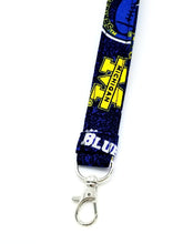 Load image into Gallery viewer, University of Michigan Key chain, Michigan Key Fob, Wolverine Key Chain, Michigan Wristlet
