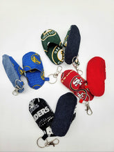 Load image into Gallery viewer, Warrior keychain, 49ers keychain, Raiders keychain, A&#39;s keychain, Sports mini keychain
