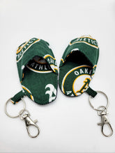 Load image into Gallery viewer, Warrior keychain, 49ers keychain, Raiders keychain, A&#39;s keychain, Sports mini keychain
