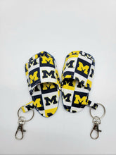 Load image into Gallery viewer, University of Michigan Key Chain, Michigan Keyring, Wolverines Keychain, Michigan Key
