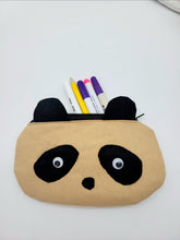 Load image into Gallery viewer, Panda Pencil Case, Panda Pencil Bag, Panda Makeup Pouch, Gift for Kids, Gift for her
