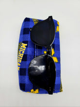 Load image into Gallery viewer, University of Michigan Wolverines Sunglasses Case, Go Blue Glasses Case, Glasses Pouch, Michigan Sunglasses Holder
