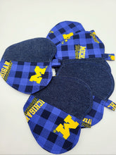 Load image into Gallery viewer, Coasters Set of 5 : University of Michigan Coasters, Wolverines Coasters, Go Blue Coasters, Michigan Coasters, University of Michigan Gift
