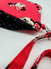 Load image into Gallery viewer, Minnie Mouse Crossbody bag, Kids Crossbody bag, Disney Cute bag, Disney Character Bag, Minnie &amp; Mickey, Minnie Mouse Messenger bag
