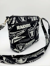 Load image into Gallery viewer, NFL Las Vegas Raiders Crossbody bag, Raiders Purse, Raiders shoulder bag, LV Raiders
