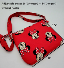 Load image into Gallery viewer, Minnie Mouse Crossbody bag, Kids Crossbody bag, Disney Cute bag, Disney Character Bag, Minnie &amp; Mickey, Minnie Mouse Messenger bag
