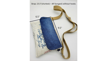 Load image into Gallery viewer, Jean Flap Crossbody Bag, Denim Front Flap Bag, Jean Denim Bag, Canvas Crossbody
