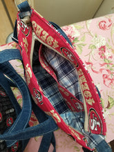 Load image into Gallery viewer, 49ers Denim bag, 49ers Jean Bag, 49ers Mini Tote Bag, 49ers Mini Crossbody, 49ers Denim Crossbody, 49ers bag
