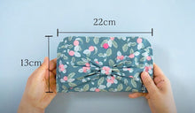 Load image into Gallery viewer, Bow Wristlet Clutch, Clutch Bag, Wristlet Wallet, Ribbon handle Clutch, Bow Clutch, Canvas Clutch, Mini Clutch
