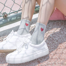 Load image into Gallery viewer, Set of 3 - Heart Ankle Socks, Tennis Socks, Cotton Tennis socks
