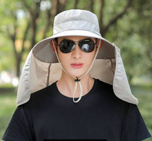 Load image into Gallery viewer, Sun Hat, UV Protection Hat, Fishing Hat, Gardening Hat, Hat with Neck cover, Hat with Back Flap, Sun Cap with Neck Flap, Wide Brim Sun Hat
