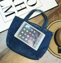 Load image into Gallery viewer, Denim Jean Tote Bag, Denim Tote Bag, Jean Tote Bag, Denim Medium-sized shoulder bag, J
