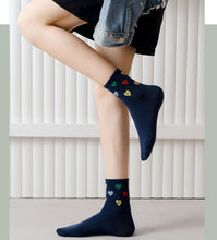 Load image into Gallery viewer, 3 Pairs-Smile Hearts Ankle Socks
