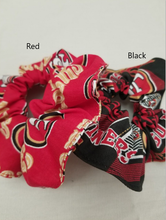 Load image into Gallery viewer, 49ers, Warriors, Oakland A&#39;s, Raiders, Hair Scrunchies, Hair Bun, Hair ties
