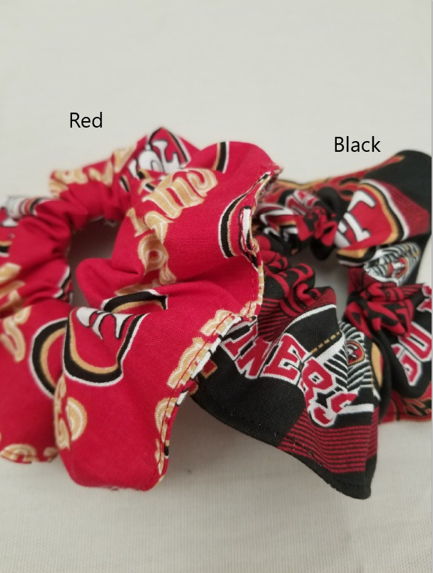 49ers, Warriors, Oakland A's, Raiders, Hair Scrunchies, Hair Bun, Hair ties