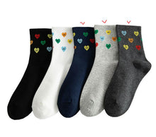 Load image into Gallery viewer, 3 Pairs-Smile Hearts Ankle Socks
