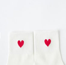 Load image into Gallery viewer, Set of 3 - Heart Ankle Socks, Tennis Socks, Cotton Tennis socks
