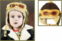 Load image into Gallery viewer, Aviator hat, Kids pilot hat, Aviator beanie, Kids winter hat
