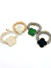 Load image into Gallery viewer, Sparkling Four Leaf Clover Hair Ties, Clover Hair Ties
