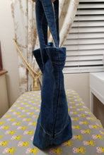 Load image into Gallery viewer, Denim Jean Tote Bag, Denim Tote Bag, Jean Tote Bag, Denim Medium-sized shoulder bag, J
