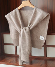 Load image into Gallery viewer, 100% Wool Sweater Shawl, Sweater Scarf
