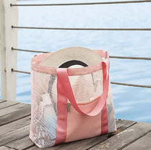 Load image into Gallery viewer, Beach mesh bag, Party gifts, Beach tote, Bridal gift, Beach bag, Gym bag
