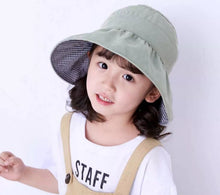 Load image into Gallery viewer, Kid&#39;s Sun Hat, UV Protection Hat, Reversible Cotton Hat, Bucket hat, Wide Brim Hat
