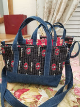 Load image into Gallery viewer, 49ers Denim bag, 49ers Jean Bag, 49ers Mini Tote Bag, 49ers Mini Crossbody, 49ers Denim Crossbody, 49ers bag
