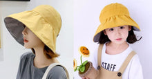 Load image into Gallery viewer, Kid&#39;s Sun Hat, UV Protection Hat, Reversible Cotton Hat, Bucket hat, Wide Brim Hat
