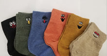 Load image into Gallery viewer, 6 Pairs-Funny Face Ankle Socks
