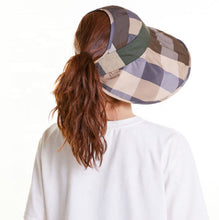 Load image into Gallery viewer, Women Plaid Sun Hat
