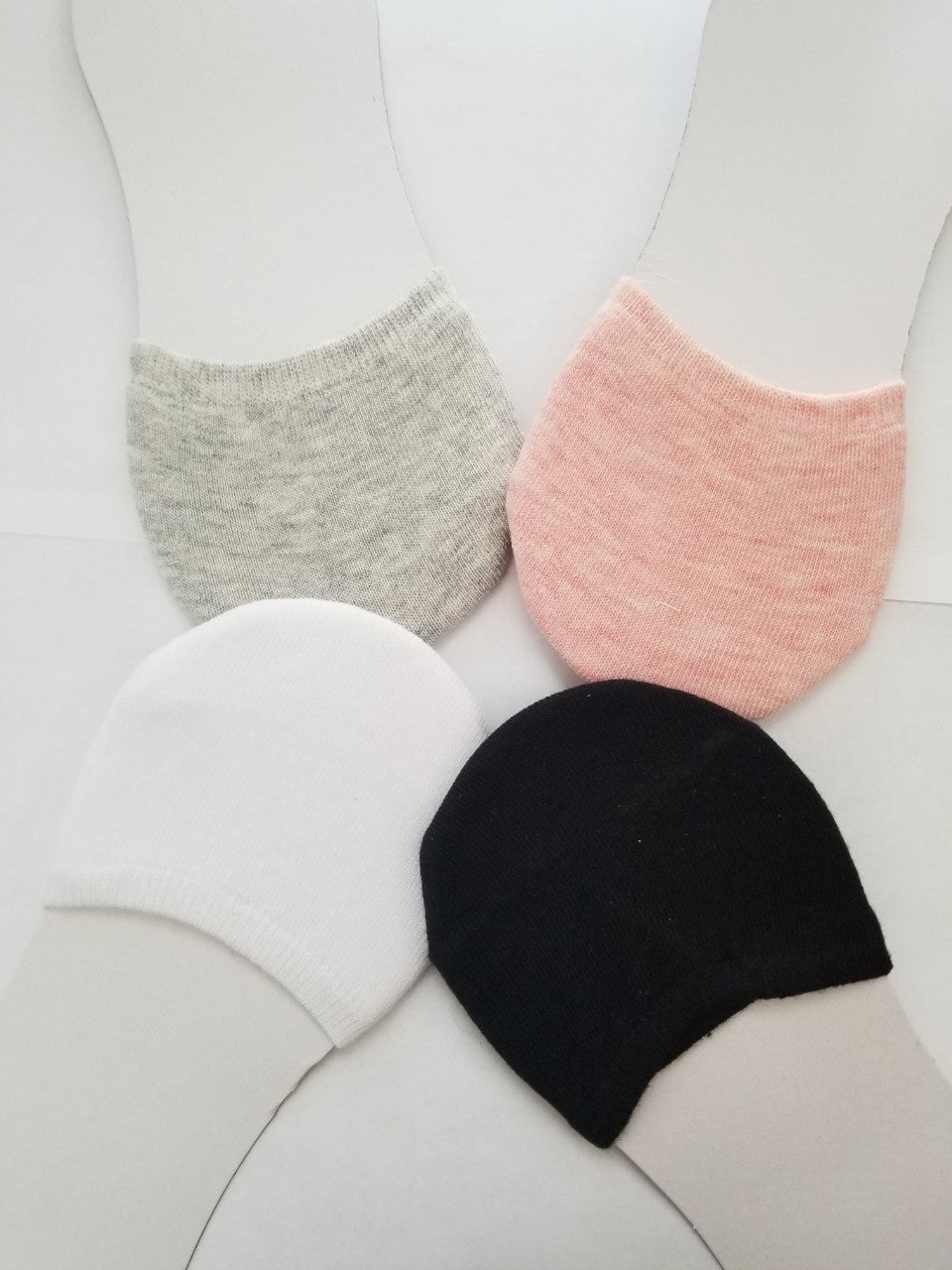 4 Pairs - Half Forefoot Socks, Mules, Slipper Sneaker Socks