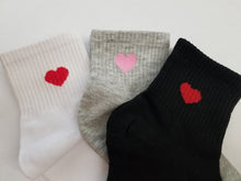 Load image into Gallery viewer, Set of 3 - Heart Ankle Socks, Tennis Socks, Cotton Tennis socks
