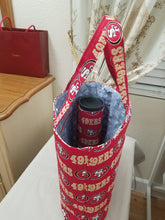 Load image into Gallery viewer, Tumbler holder bag, Water bottle holder Shoulder Bag, Warriors bag, 49ers bag, A&#39;s bag
