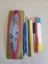 Load image into Gallery viewer, Zippered Pencil Case Planner Band, Journal Band, Pencil Case, Bookmark pencil case, Textbook band pencil case
