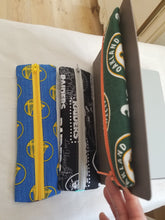 Load image into Gallery viewer, Pencil Case with band for Journal, Planner, Warriors pencil case, A&#39;s pencil case, Raiders pencil case
