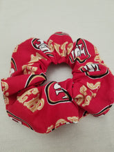 Load image into Gallery viewer, 49ers, Warriors, Oakland A&#39;s, Raiders, Hair Scrunchies, Hair Bun, Hair ties
