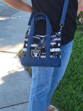 Load image into Gallery viewer, Raiders bag, Raiders Crossbody, Raiders Tote bag, Jean Denim bag, Las Vegas Raiders bag
