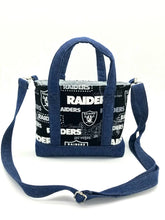 Load image into Gallery viewer, Raiders bag, Raiders Crossbody, Raiders Tote bag, Jean Denim bag, Las Vegas Raiders bag
