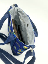 Load image into Gallery viewer, Warriors bag, Warriors Crossbody bag, Warriors, Denim crossbody bag
