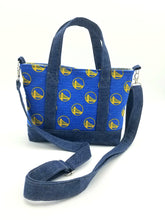 Load image into Gallery viewer, Warriors bag, Warriors Crossbody bag, Warriors, Denim crossbody bag
