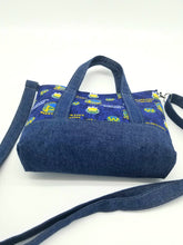 Load image into Gallery viewer, Warriors bag, Warriors Crossbody bag, Warriors, Denim crossbody bag
