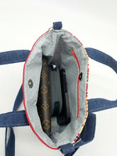 Load image into Gallery viewer, 49ers bag, 49ers Crossbody, 49ers tote, 49ers denim bag, Crossbody bag, Denim bag
