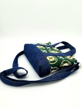 Load image into Gallery viewer, Oakland A&#39;s crossbody bag, A&#39;s Tote bag, Oakland A&#39;s, Denim bag, A&#39;s denim bag, Oakland A&#39;s bag
