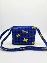 Load image into Gallery viewer, University of Michigan Crossbody Bag, Wolverines Crossbody bag, Michigan Messenger Bag
