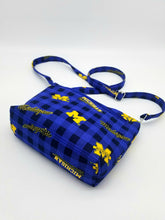 Load image into Gallery viewer, University of Michigan Crossbody Bag, Wolverines Crossbody bag, Michigan Messenger Bag
