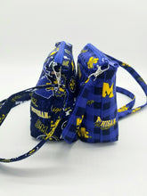 Load image into Gallery viewer, University of Michigan Crossbody Bag, Wolverines Crossbody bag, Michigan Messenger Bag
