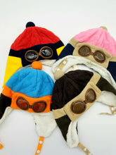 Load image into Gallery viewer, Aviator hat, Kids pilot hat, Aviator beanie, Kids winter hat
