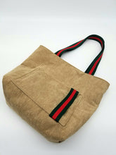 Load image into Gallery viewer, Corduroy shoulder bag, Corduroy bag, Diaper bag, Christmas Gift, Corduroy school bag
